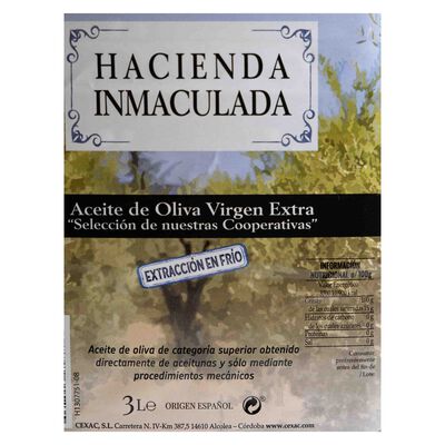 Aceite de oliva virgen extra Hacienda Inmaculada 3l