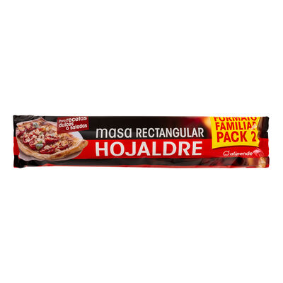 Masa de hojaldre Alipende pack 2 rectangular