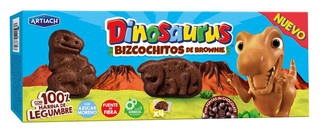 Bizcochito Dinosaurus brownie pack 4