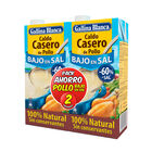Caldo casero bajo en sal Gallina Blanca 1l pack-2 pollo 100% natural