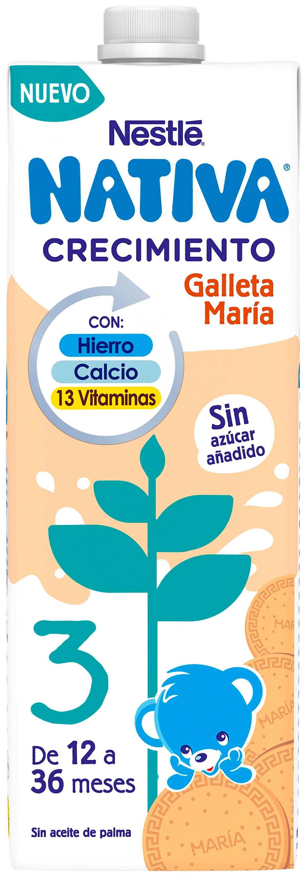 Leche crecimiento Nestlé junior galleta desde 12meses 1l