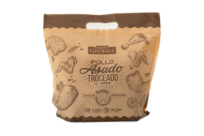 Pollo asado Granja Gourmet Aproximadamente 1kg troceado