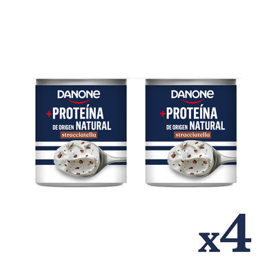 Yogur prote&iacute;nas Danone pack 4 stracciatella
