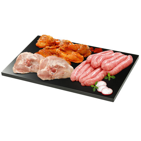 LOTE 1 kg de alas adobadas + 1 kg de longaniza de pollo + 1 kg contramuslos de pollo
