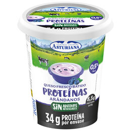 Queso fresco batido proteínas Asturiana 400g arándanos 0,5% materia grasa