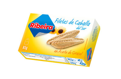 Filetes de caballa en aceite de girasol Ribeira 60g