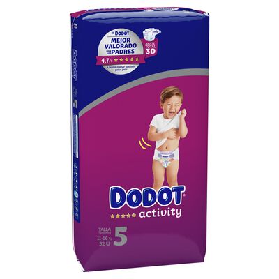Pañales Dodot Activity talla 5 12-17kg 52uds