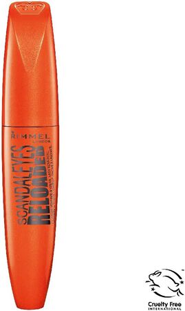 M&aacute;scara de pesta&ntilde;as Rimmel Scandaleyes Volumen Negro 001