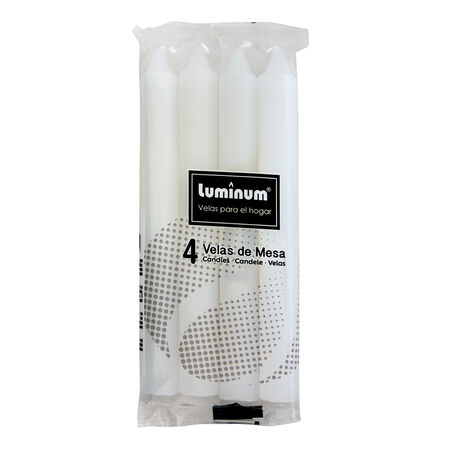 Velas de mesa Luminum 4 uds