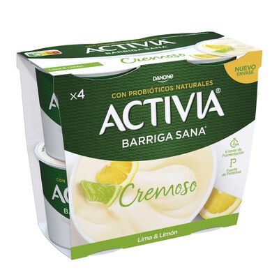 B&iacute;fidus Activia cremoso pack 4 lima lim&oacute;n