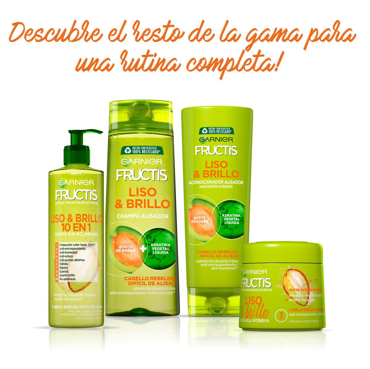 Champ fortificante Fructis 360ml liso brillo Ahorramas