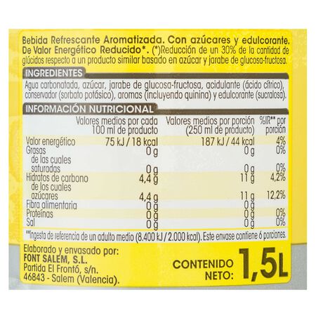Refresco tónica Alipende botella 1,5l con quinina