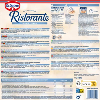 Pizza Ristorante Dr Oetker 355g tonno