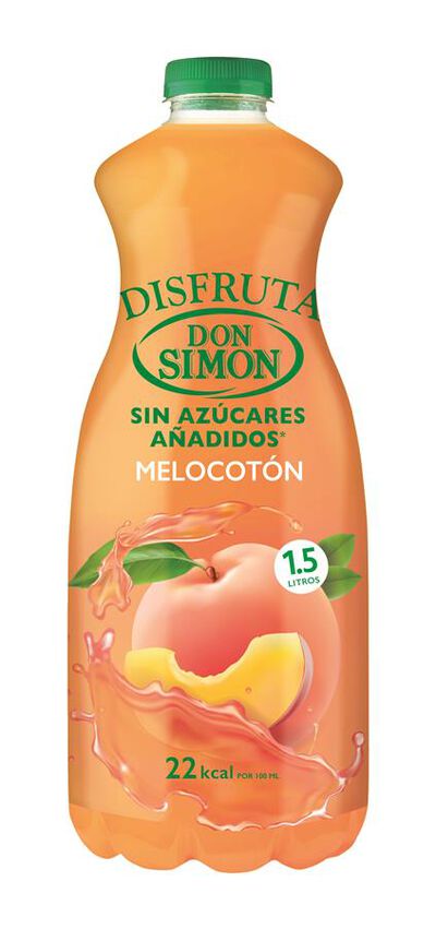 Bebida de melocot&oacute;n Don Sim&oacute;n 1,5l sin az&uacute;car