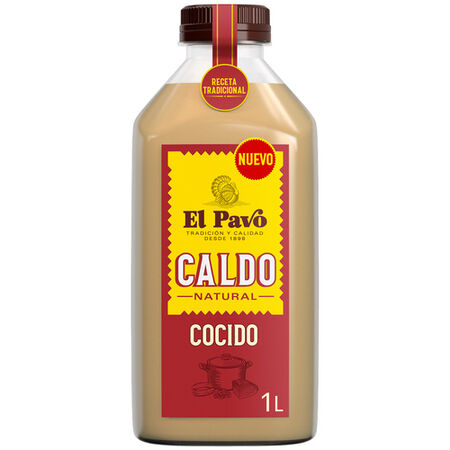 Caldo natural cocido El Pavo 1l