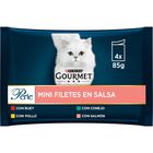 Comida h&uacute;meda gato Purina pack 4