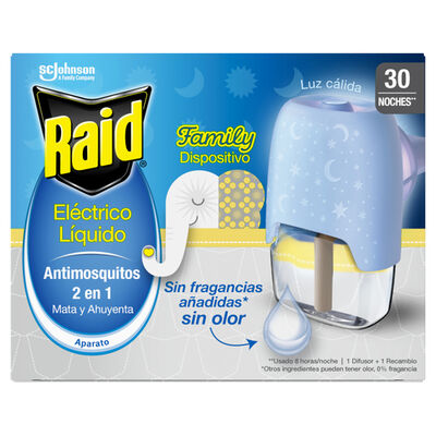 Insecticida eléctrico líquido aparato Raid family