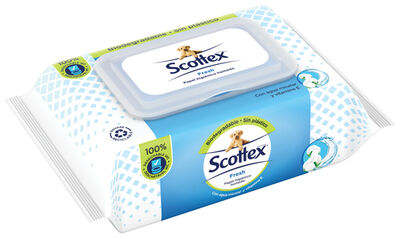 Papel higi&eacute;nico h&uacute;medo Scottex 74 uds