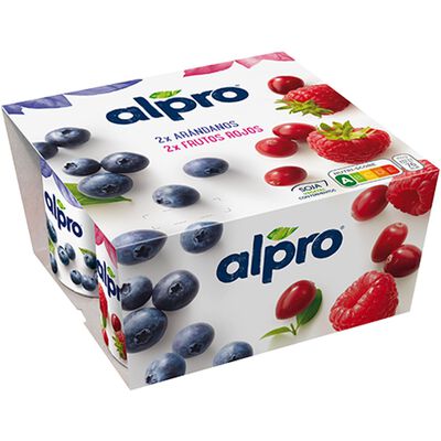Postre de soja Alpro 500g ar&aacute;ndanos y frutos rojos