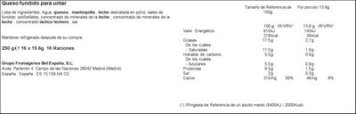 Queso fundido en porciones La Vaca Que Ríe 16 uds