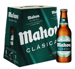 Cerveza rubia Mahou Clásica pack 6 botellas 25cl