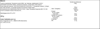 Cintas de bacon Casa Tarradellas pack 2 de 100g