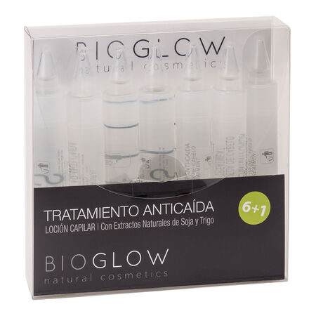 Tratamiento capilar anticaída Bioglow en ampollas 6+1 uds