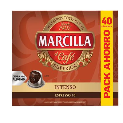 Café espresso intensidad 10 Marcilla 40 cápsulas