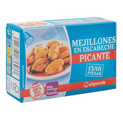 Mejillon Alipende 69g 13/18 escabeche picante