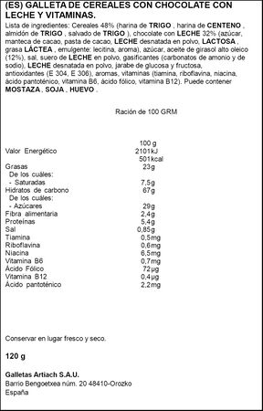 Galletas de chocolate con leche Mini Dinosaurus 120g