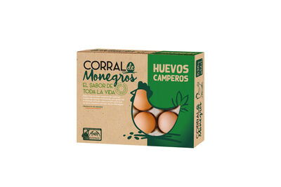 Huevos camperos ecológicos tamaño M-L Corral Monegros 6unid 