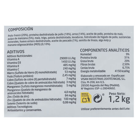 Alimento completo para perro Meque junior pollo 1,2kg