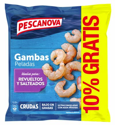 Gamba pelada con un 10% gratis Pecanova 264g