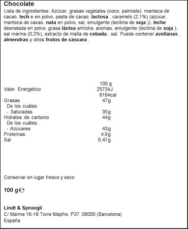 Chocolate con leche sal y caramelo Lindt 100g