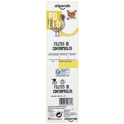 Filete contra de pollo Alipende 525g aproximadamente