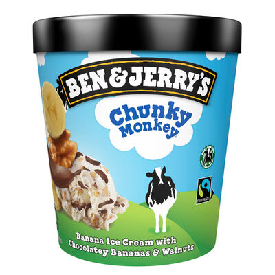 Helado Ben and Jerrys Chunky Monkey banana nueces 465ml