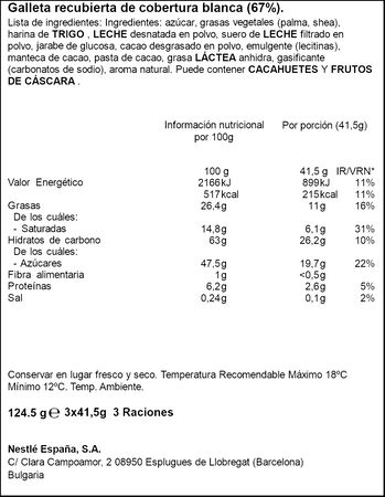 Chocolatina de chocolate blanco Kit Kat pack 3