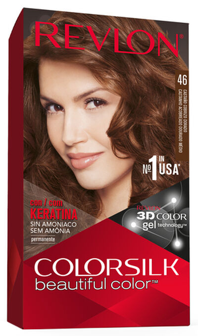 Tinte de cabello sin amoníaco Revlon Colorsilk nº 46 castaño cobrizo