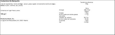 Barquillo cubanito Rume 100g