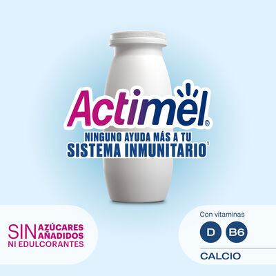 Actimel natural sin az&uacute;cares a&ntilde;adidos pack kids de 6x100g