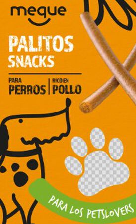 Snack palitos para perro Meque pollo 200g