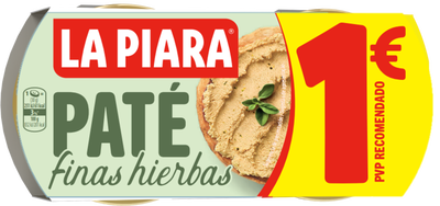 Pat&eacute; de finas hierbas La Piara pack 2