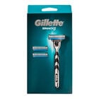 M&aacute;quina de afeitar Gillette Mach3 con tres recambios