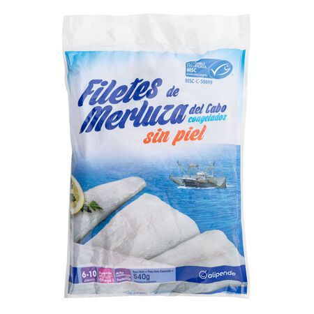 Filete de merluza Alipende 540g sin piel