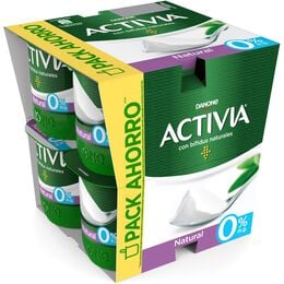Bífidus probiótico Activia desnatado 0% materia grasa pack 8 natural