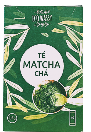 T&eacute; matcha ecol&oacute;gico en sobres individuales Wassy 10 unidades