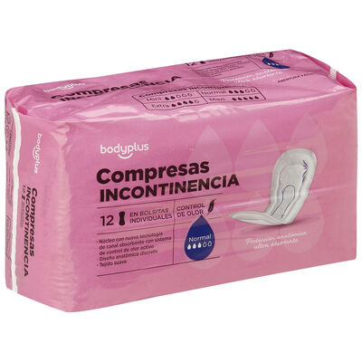 Compresa de incontinencia Bodyplus 12 uds normal