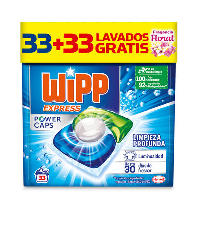 Detergente c&aacute;psulas Wipp Express 33 + 33 lavados