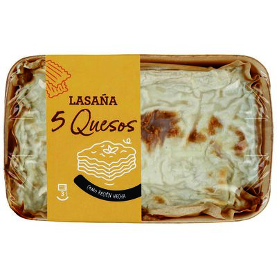 Lasaña gratinada con cinco quesos 350g