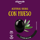 Aceitunas negra con hueso Alipende 185g